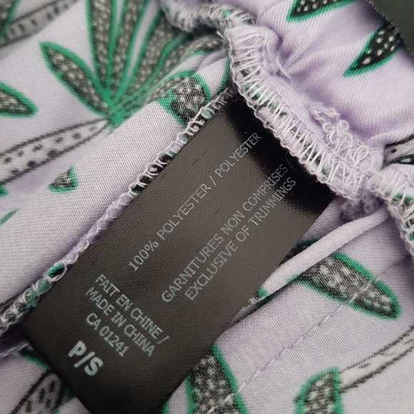 ICŌNE Wide Leg Palm Print Pants, Size Small - Picture 6 of 12